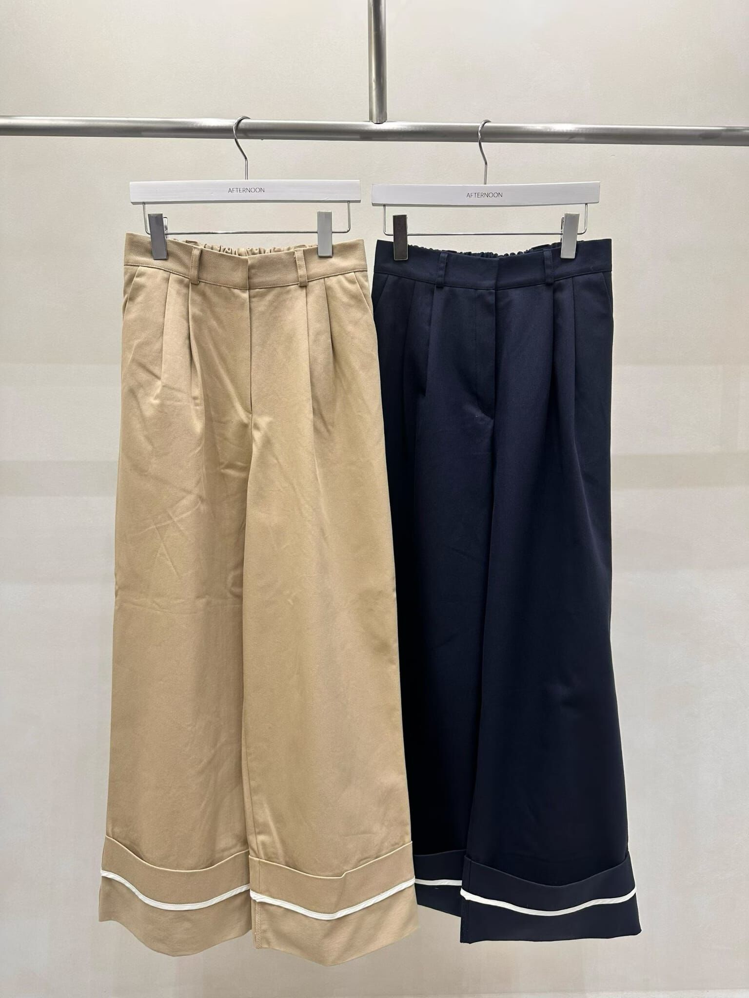 AF5033 美式復古翻脚直筒褲