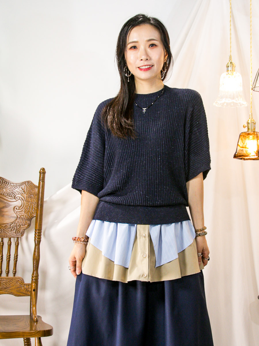 ⬇️開倉低至半價😱FINALSALE📣 小企領．點點線仔料TOP 【不設退換】