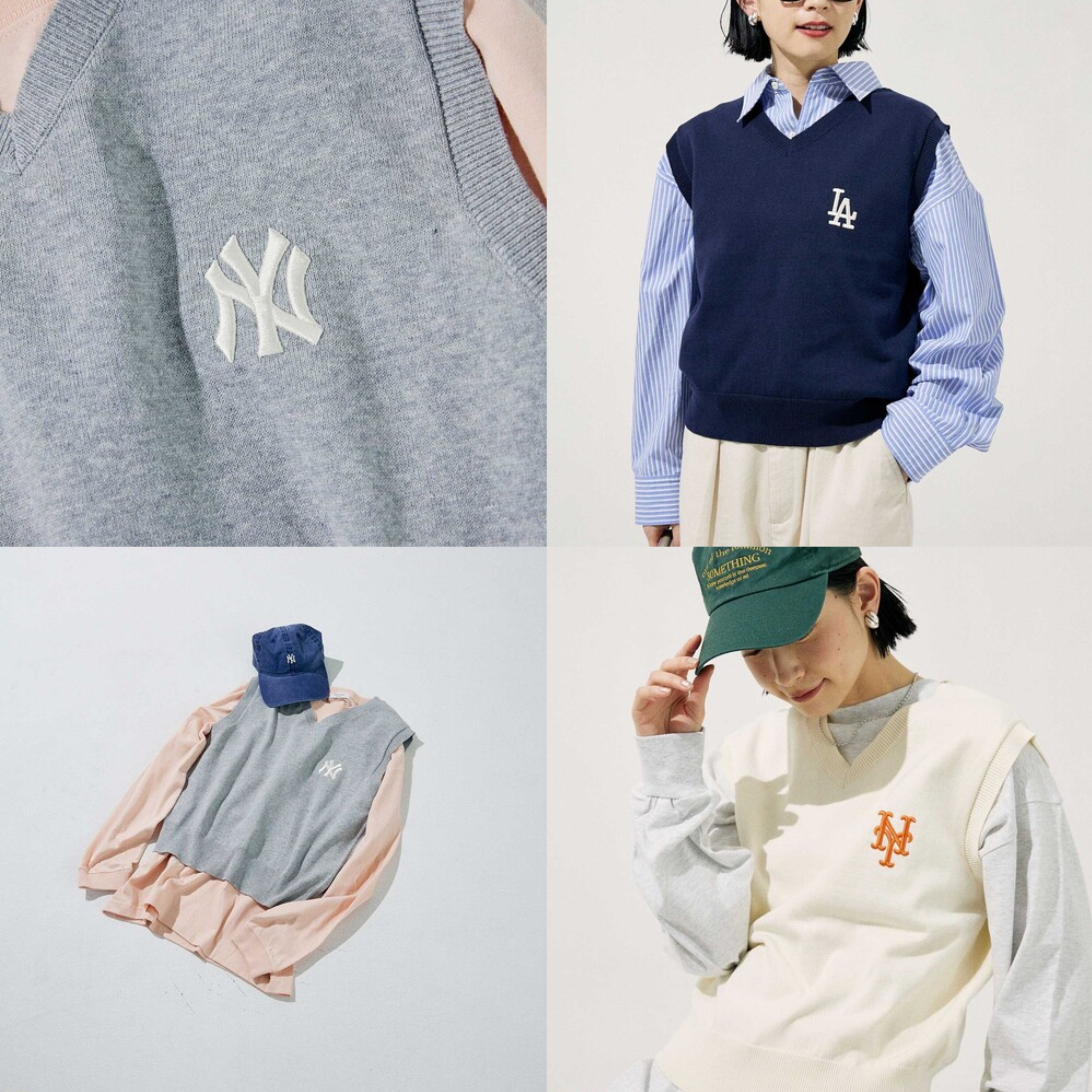 JP MLB 刺繡LOGO 針織背心衫（P9 JP109)