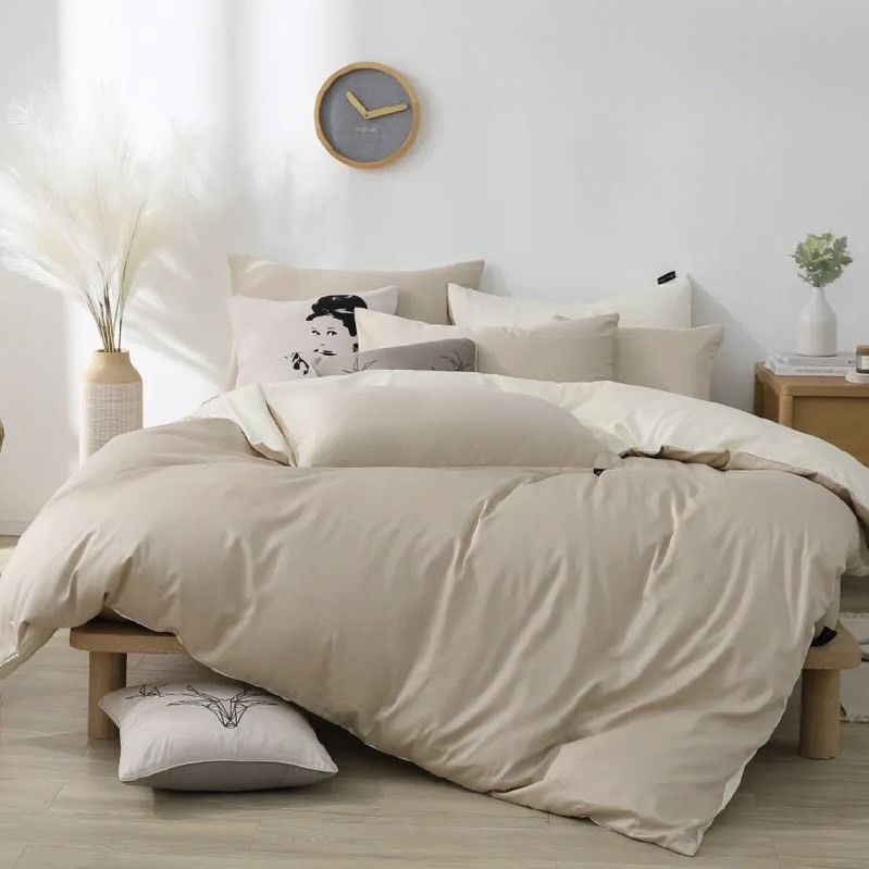 300織長絨棉兩用被 | 奶茶 x 奶油黃