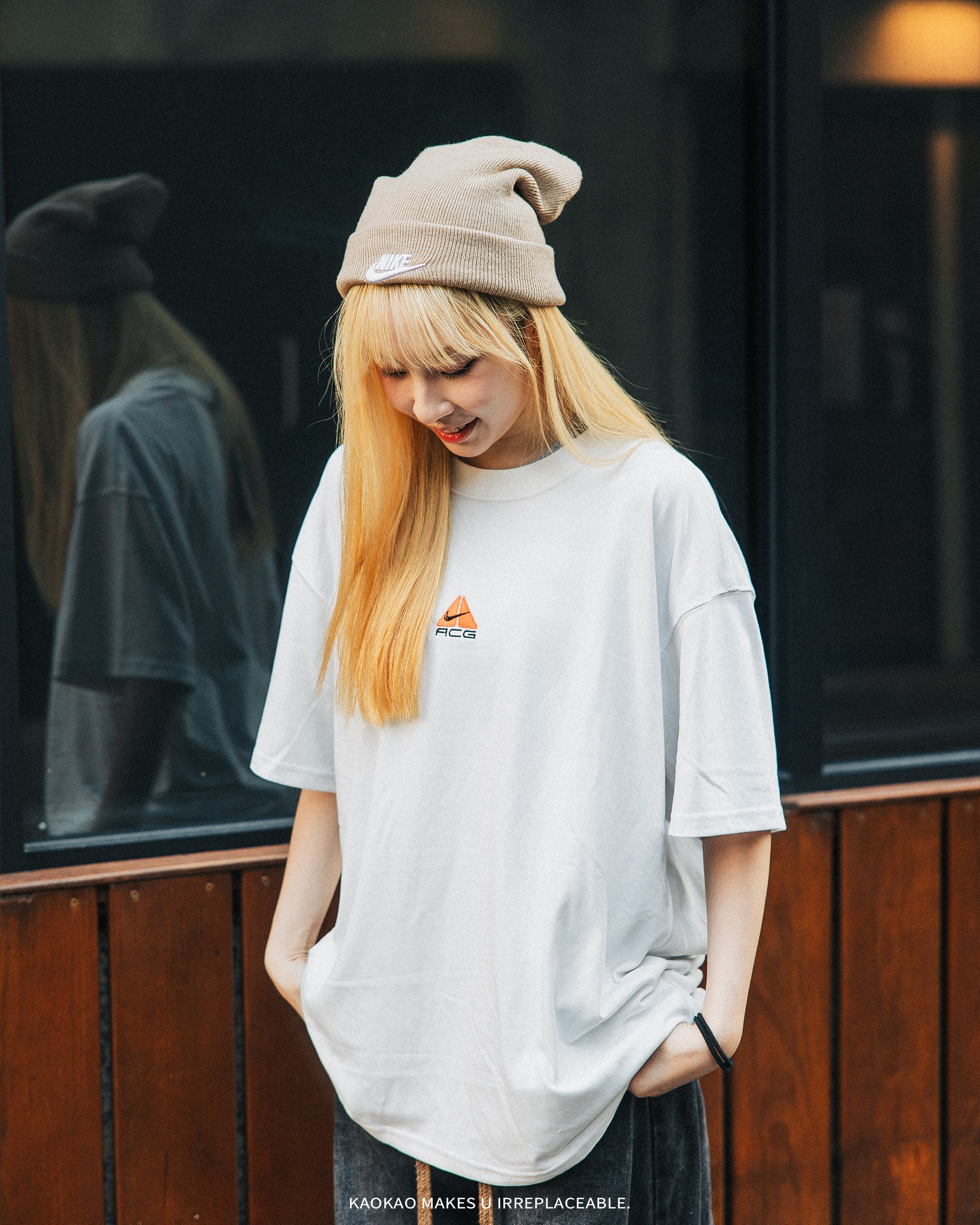 <500元左右交換禮物>Nike Peak Futura Beanie 卡其色 毛帽  HF0186-247