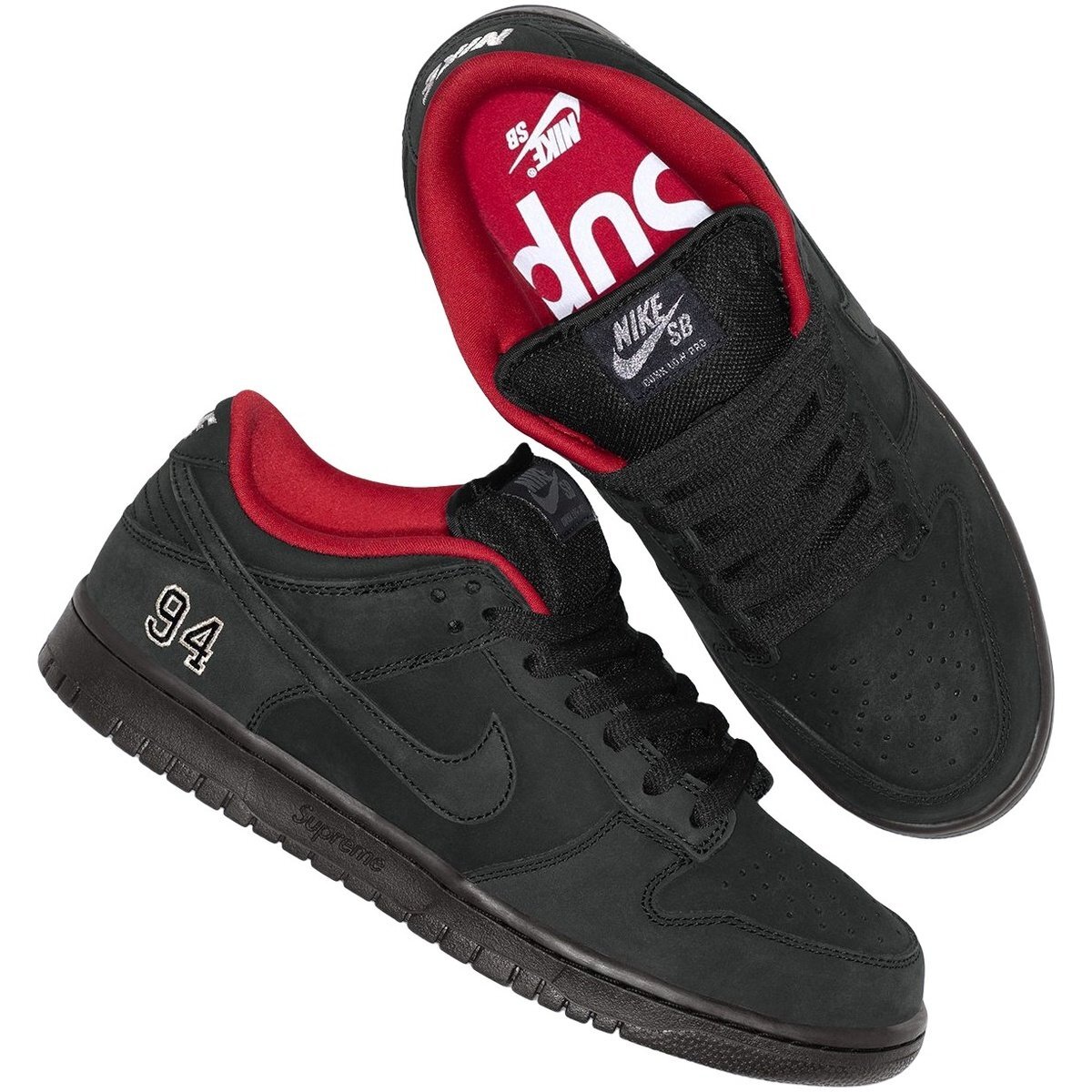 靴 26cm Supreme Nike SB Dunk Low Black Supreme Nike SB Dunk Low Black (FW25) - $130