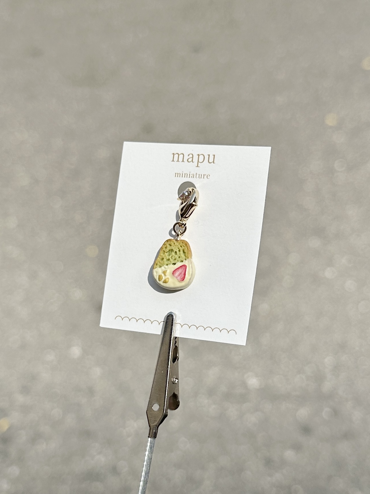 [mapu] 兔子巧克力脆餅乾吊飾 | 抹茶 | NO.3