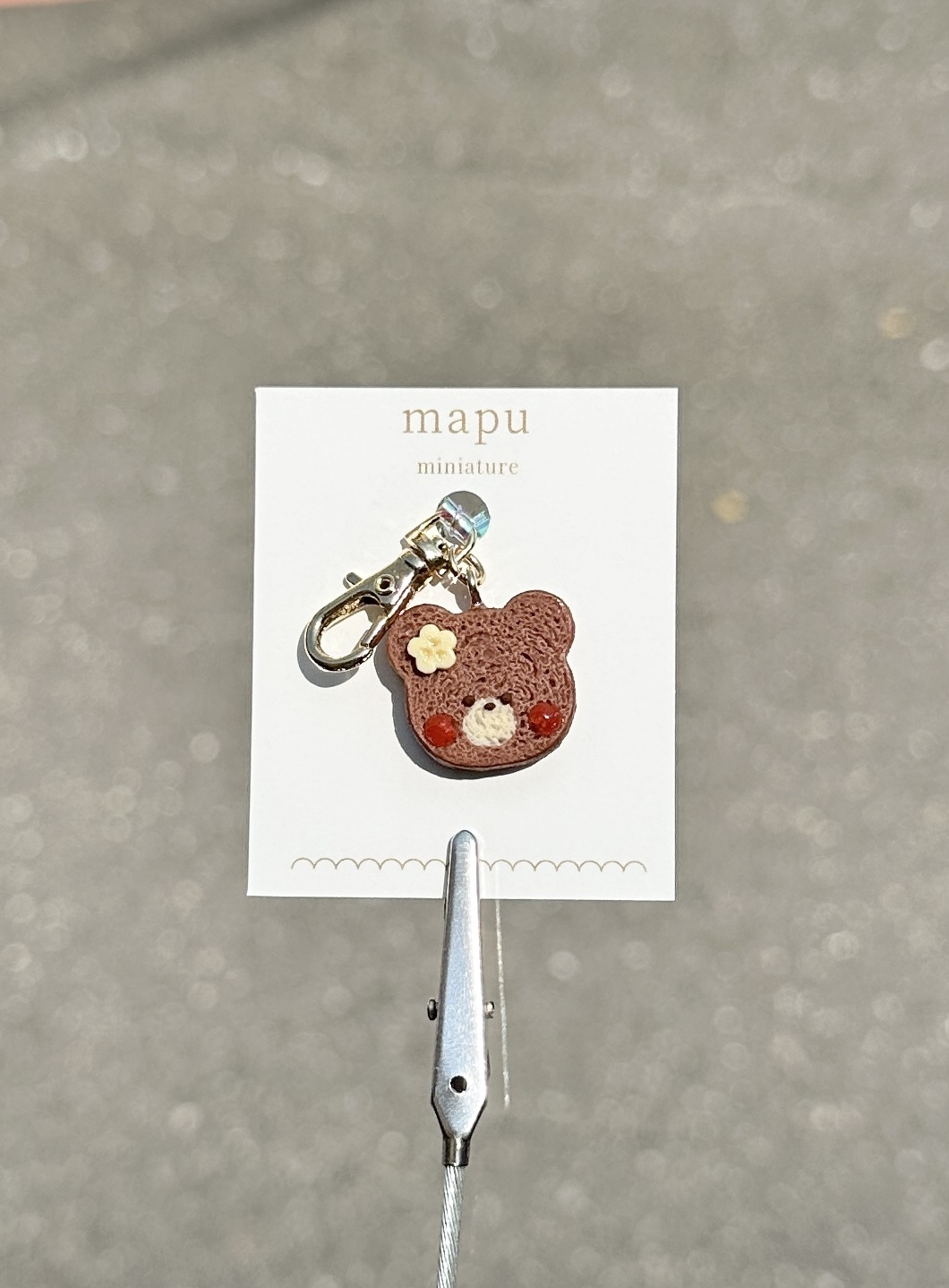 [mapu] 花花香蕉熊吐司吊飾 | 棕色 | NO.6