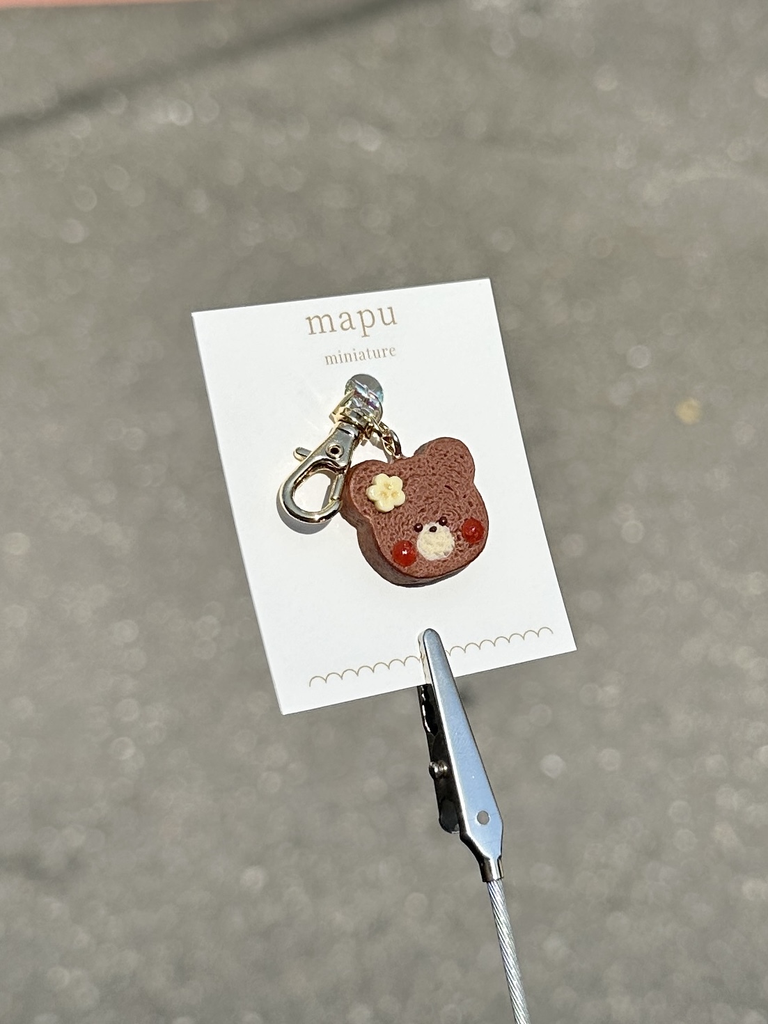 [mapu] 花花香蕉熊吐司吊飾 | 棕色 | NO.6