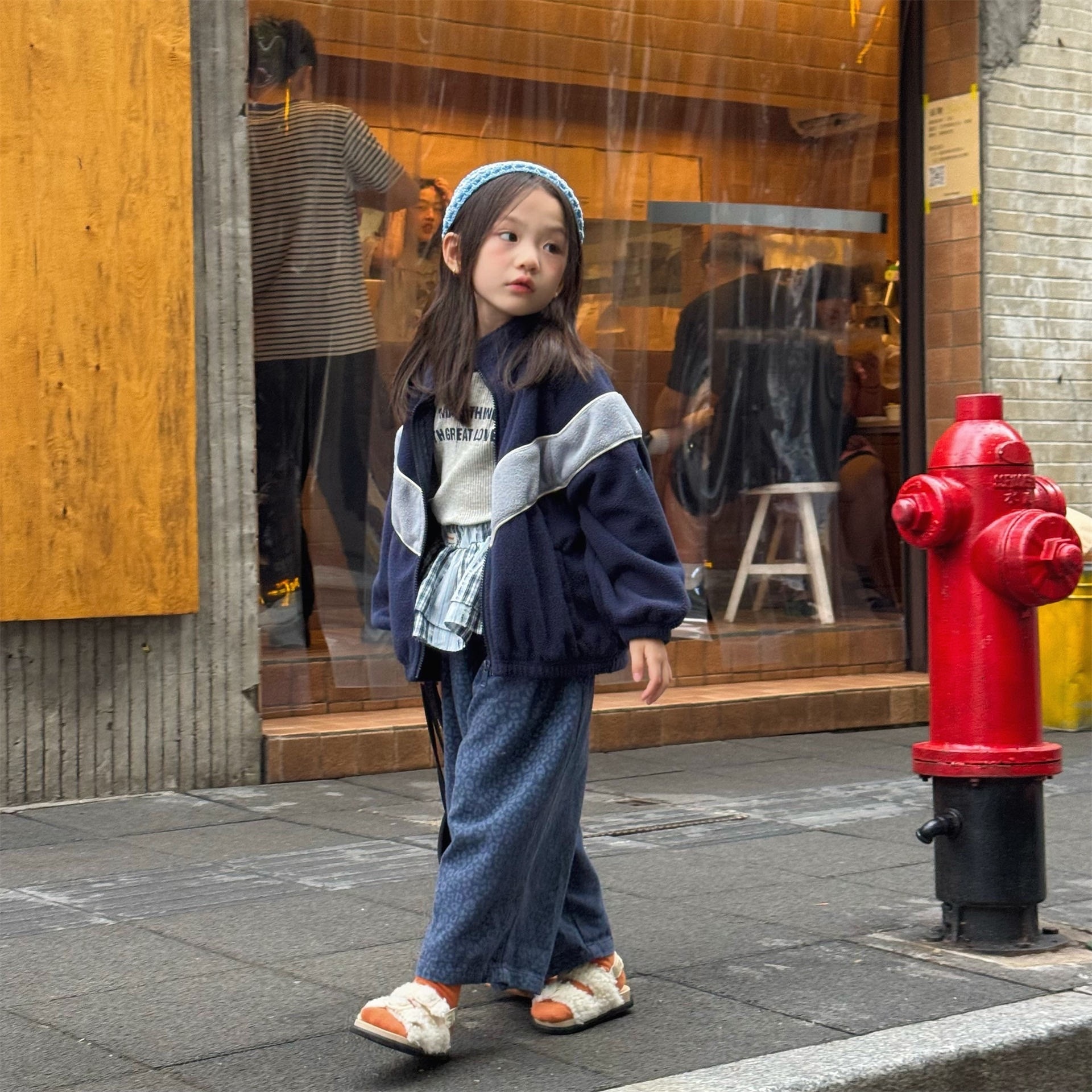 秋季氛圍豹紋長褲