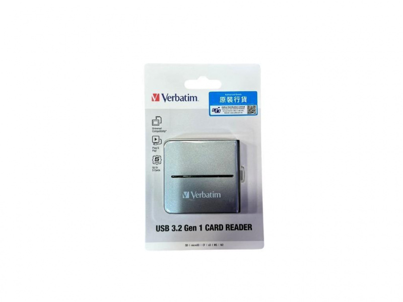 Verbatim USB 3.2 Gen 1 &nbsp;6 in1 Card Reader讀卡器 65678 - Space Grey