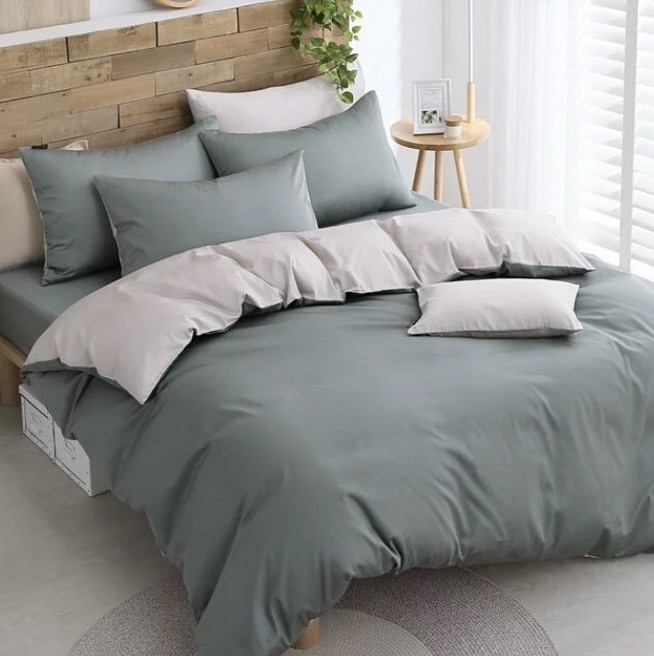 300織長絨棉兩用被 | 軍綠 x 淺米