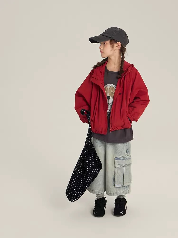 兩色帥氣沖峰外套(90-170)