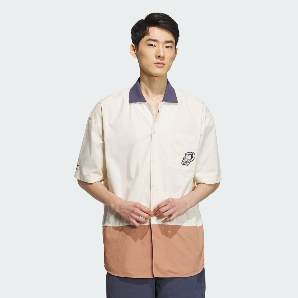 【出清特價】adidas 愛迪達 YU NAGABA V-DAY 短袖襯衫 男款 歐美版型 IS0634