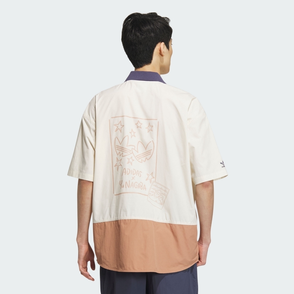 【出清特價】adidas 愛迪達 YU NAGABA V-DAY 短袖襯衫 男款 歐美版型 IS0634