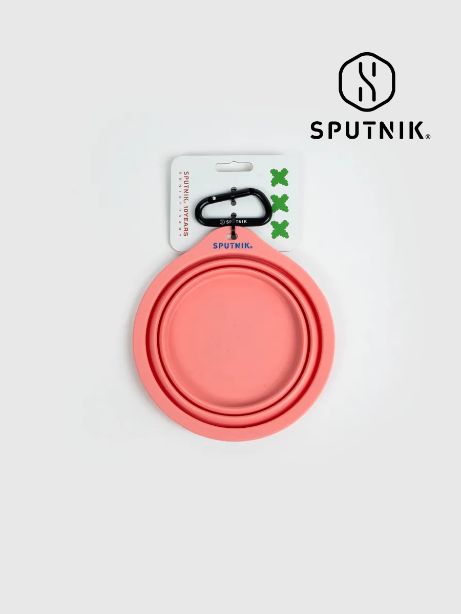 【SPUTNIK】10TH YEAR 寵物折疊碗｜粉色