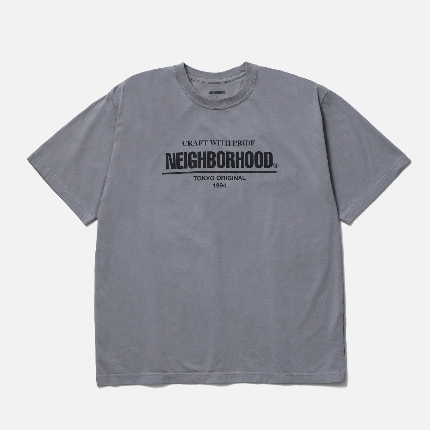-(B3e05)-NEIGHBORHOOD  NH . TEE SS-1 字體 短Ｔ黑色/灰色/棕色- 252PCNH-ST01