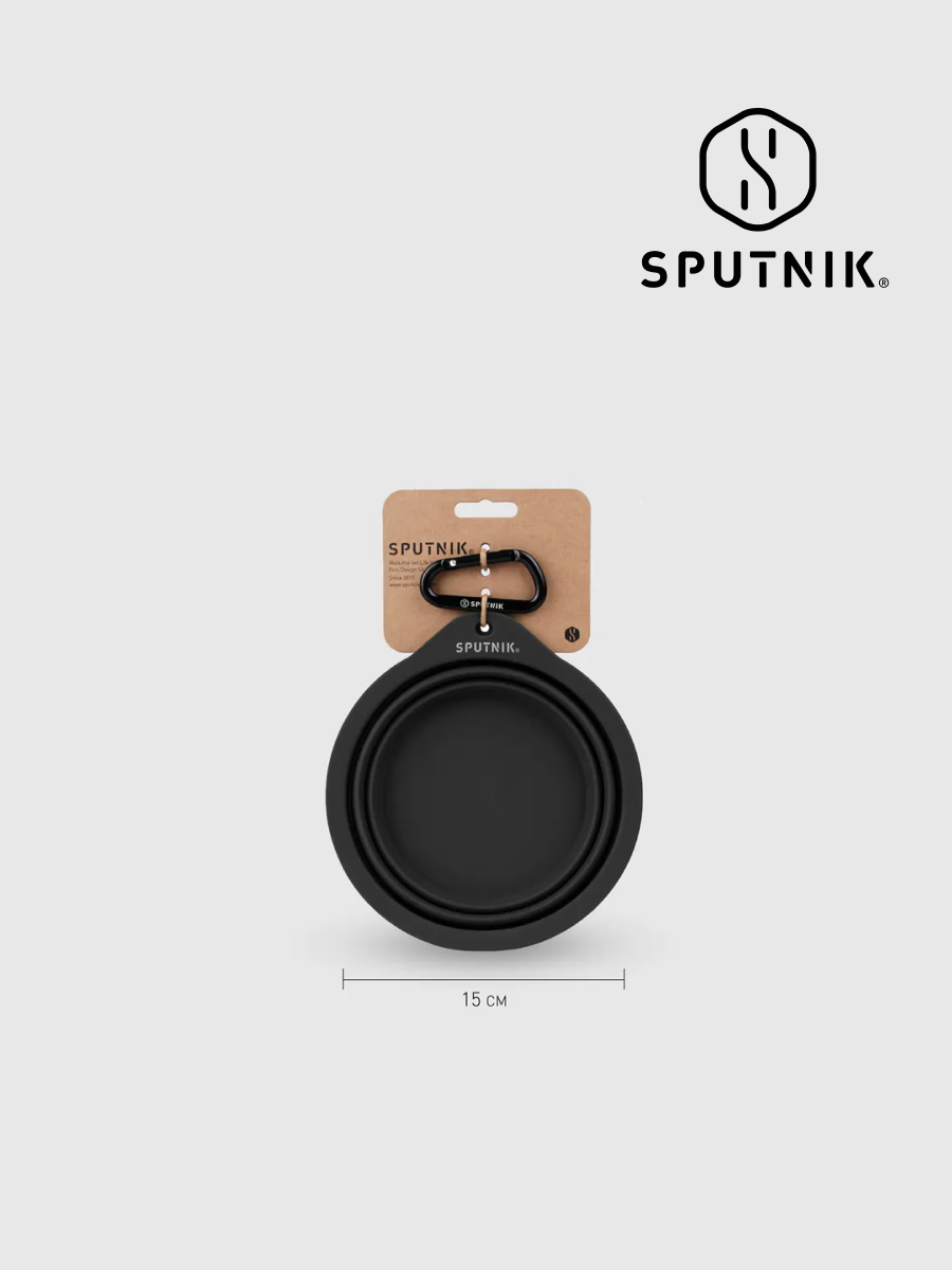 【SPUTNIK】EXPLORE 寵物折疊碗｜黑
