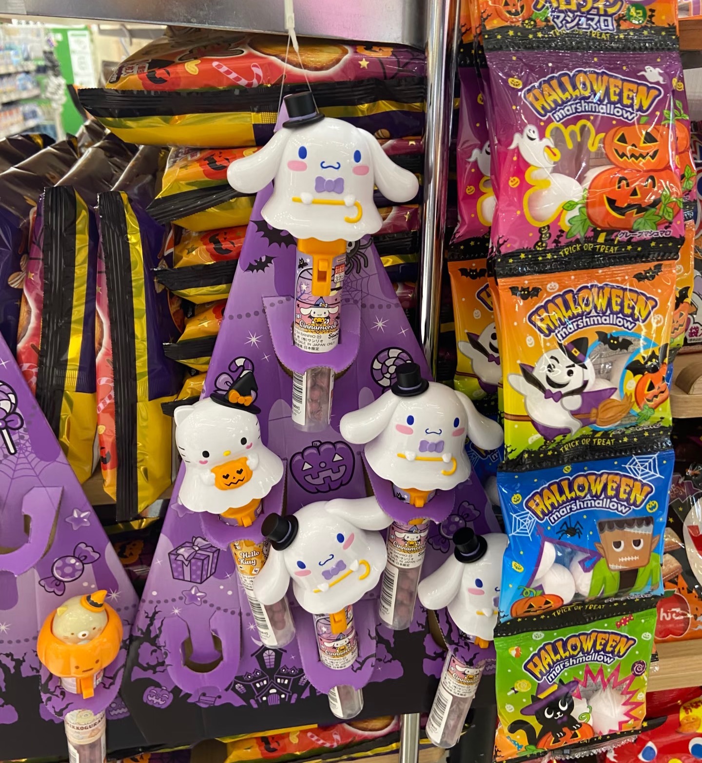 KTQ STORE ‧ 日本 Sanrio 三麗鷗 萬聖節 南瓜 棒棒糖 小型夜燈收納