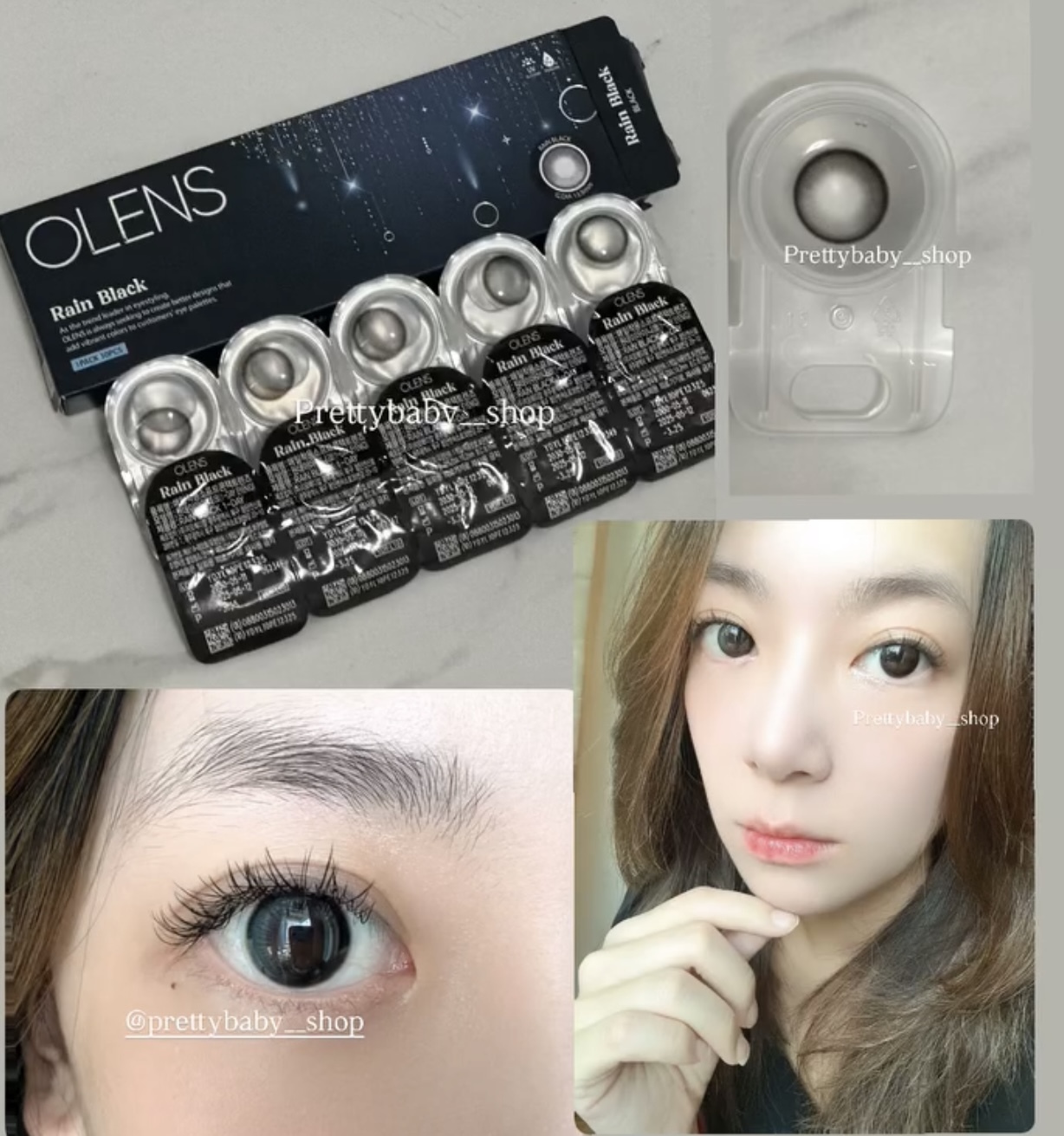 OLENS Rain 1 Day Black｜日拋彩妝隱形眼鏡｜每盒10片