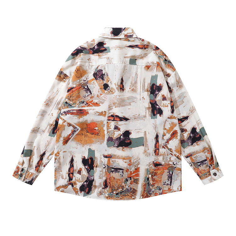 長袖襯衫 花襯衫 復古 藝術家 設計師