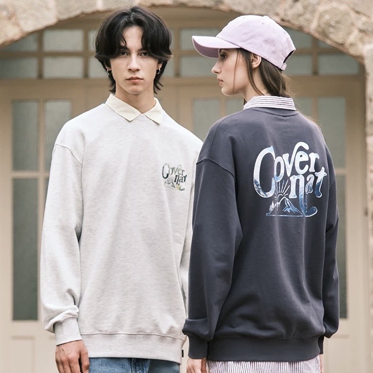 韓國 COVERNAT 字母印花 大學T