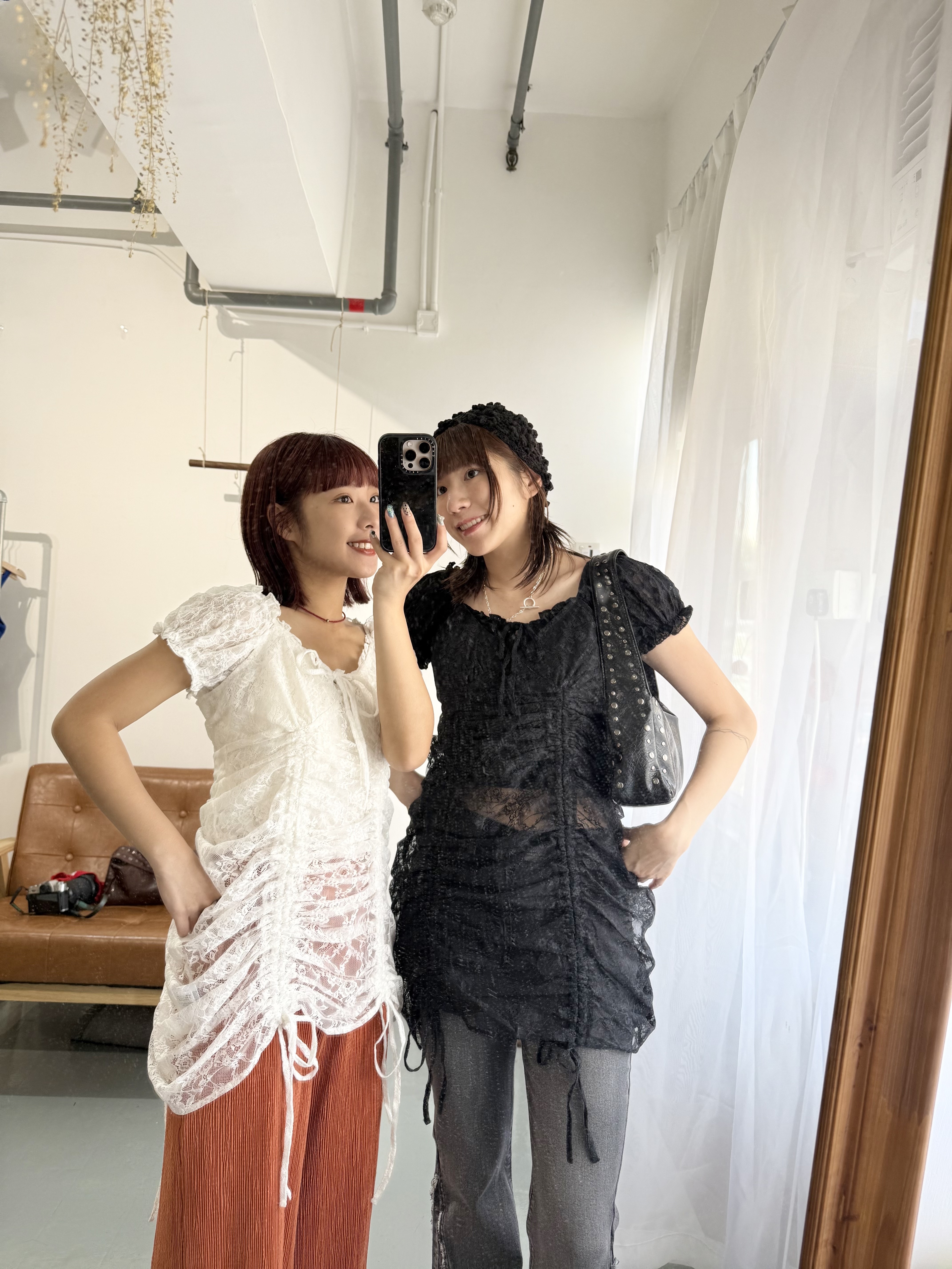 吊帶lacc抽繩短layer