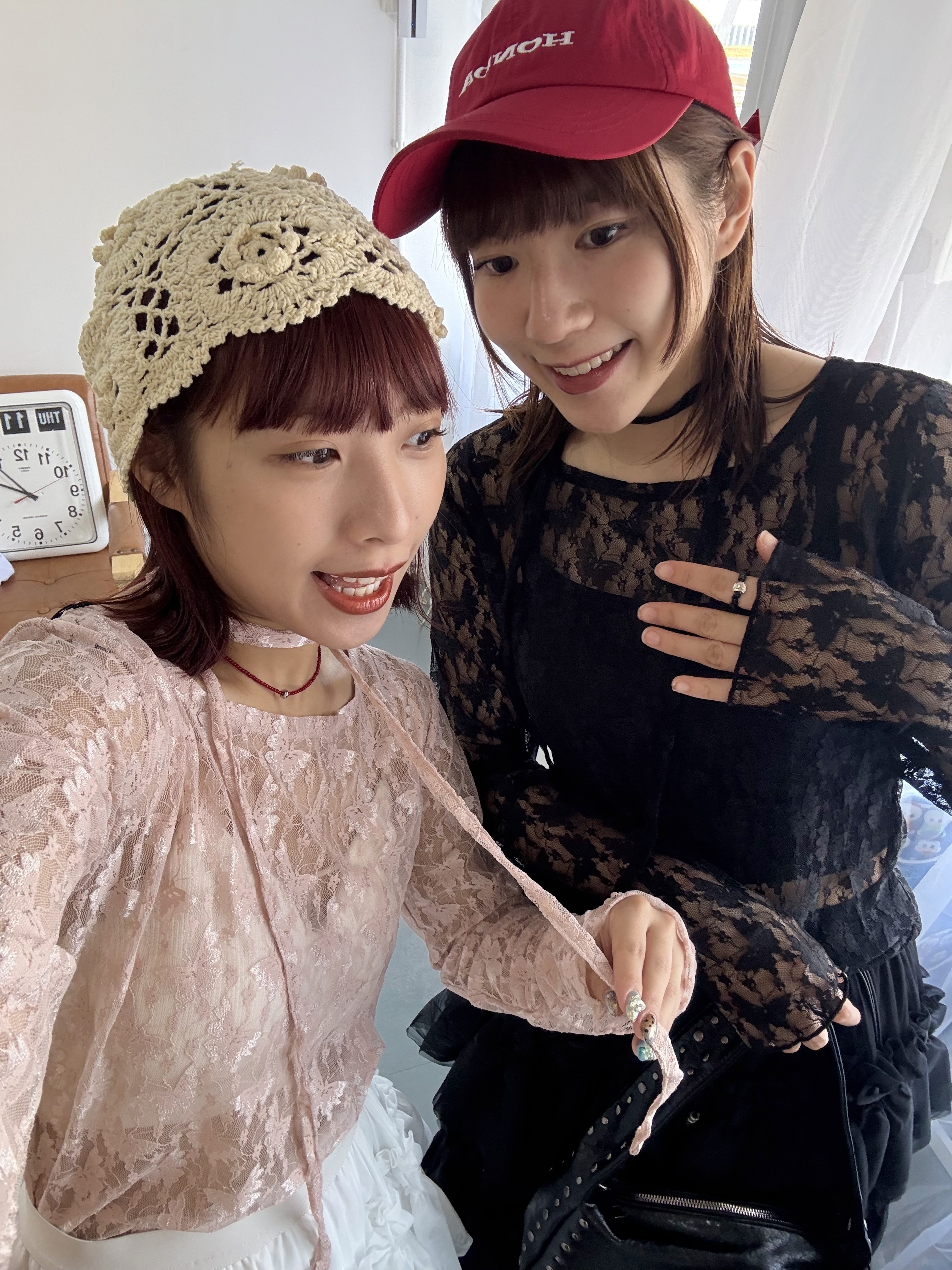 自留!圓領lace配繩子top