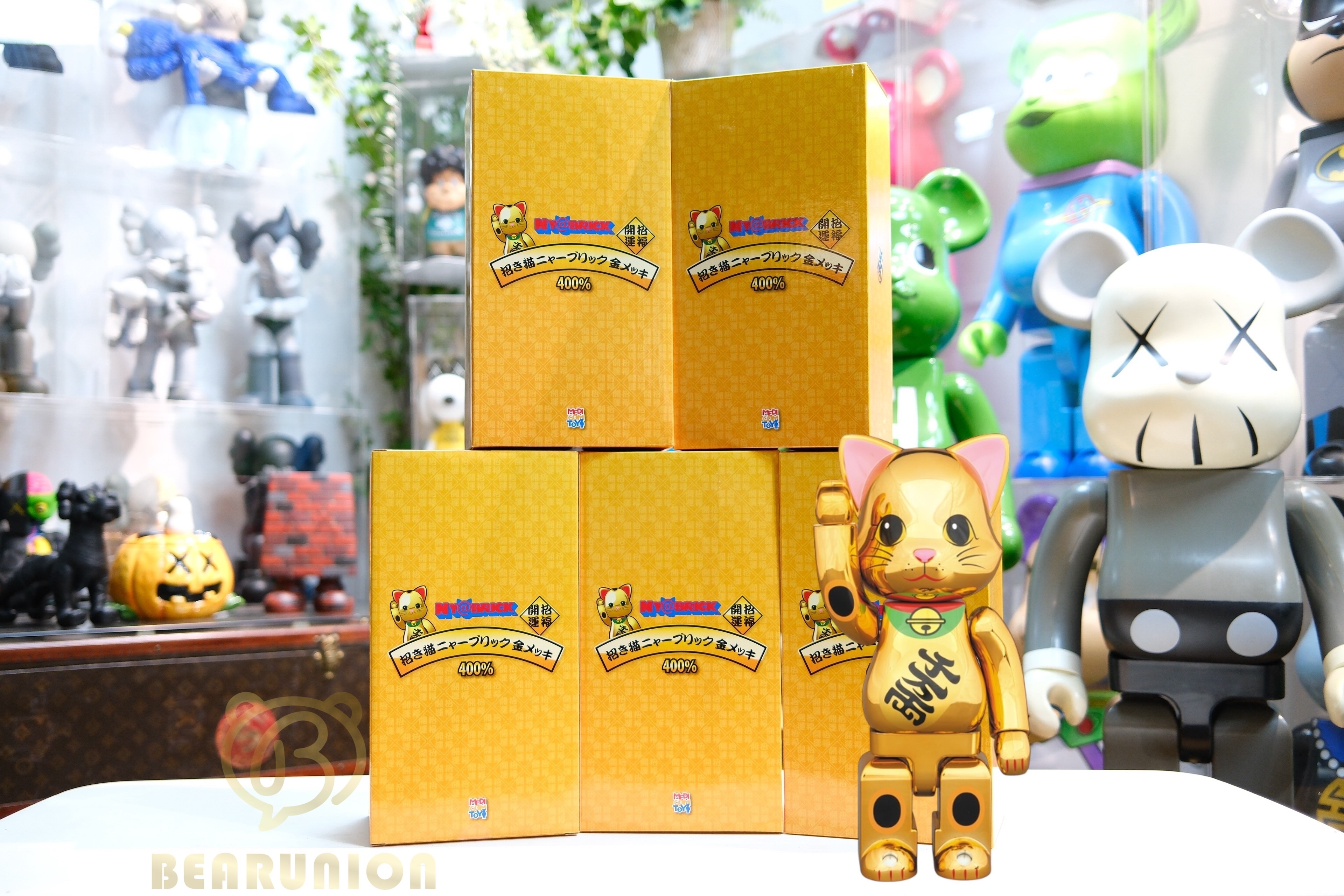 🥇現貨🥇NY@BRICK 招き猫 金メッキ 400％