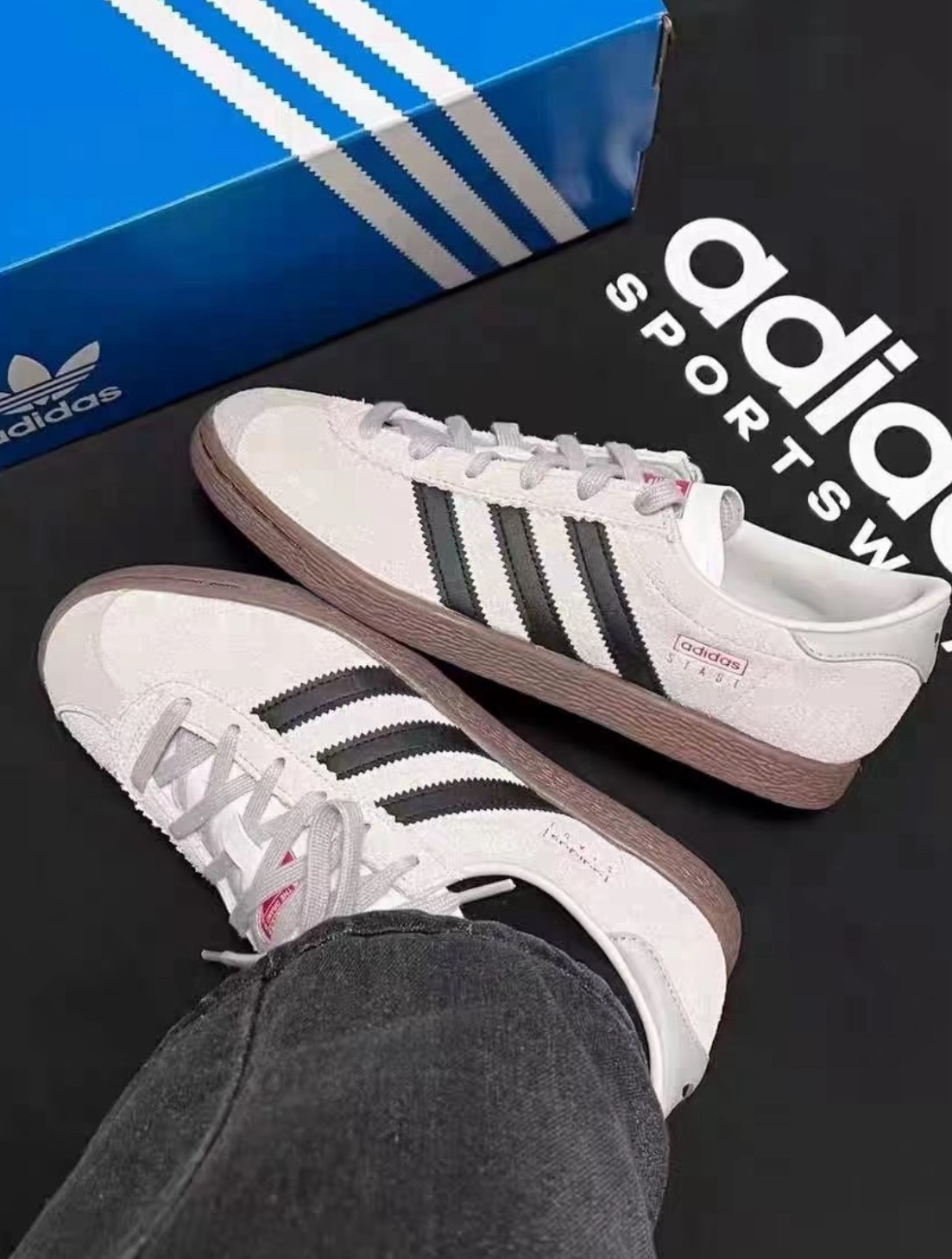 【現貨】Adidas Originals Stadt 灰色 復古 德訓鞋 女鞋 JR6342