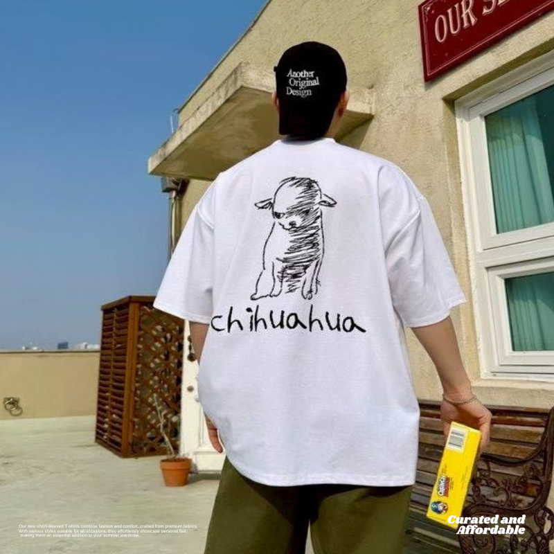 吉娃娃素描 印花短TEE