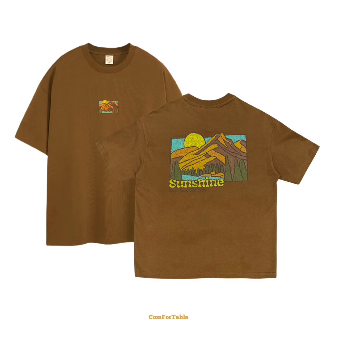 265g發泡印花山脈短TEE