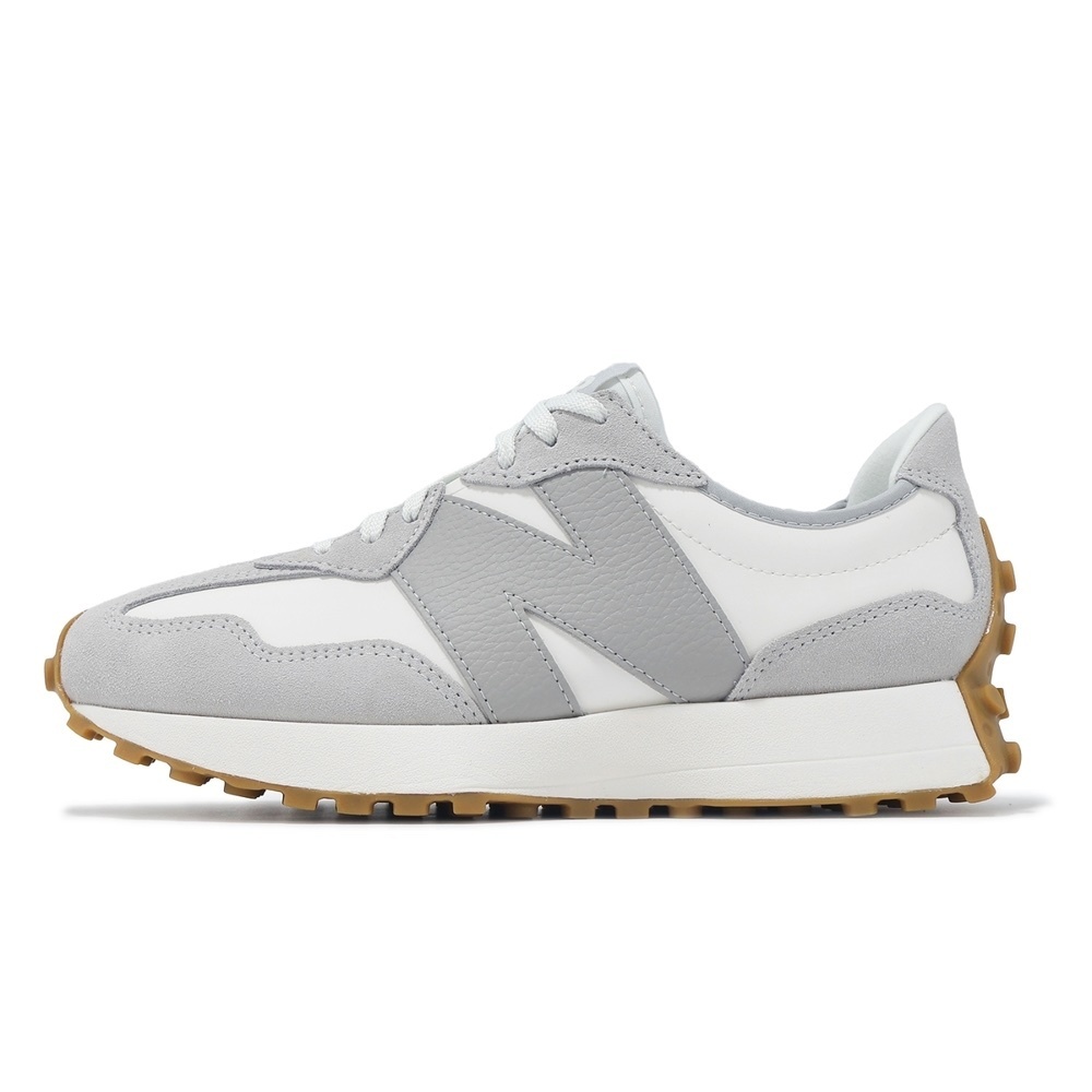 New Balance NB 327 雲灰色 灰白色 復古麂皮 皮革 拼接 低筒休閒鞋