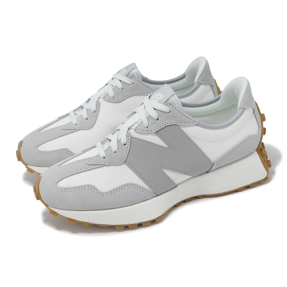 New Balance NB 327 雲灰色 灰白色 復古麂皮 皮革 拼接 低筒休閒鞋