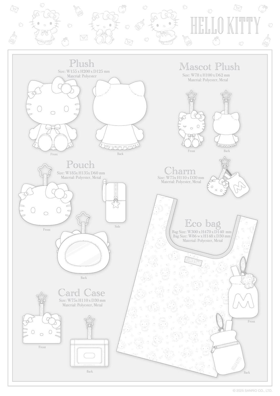 Global Sanrio Hello Kitty 銀白系列