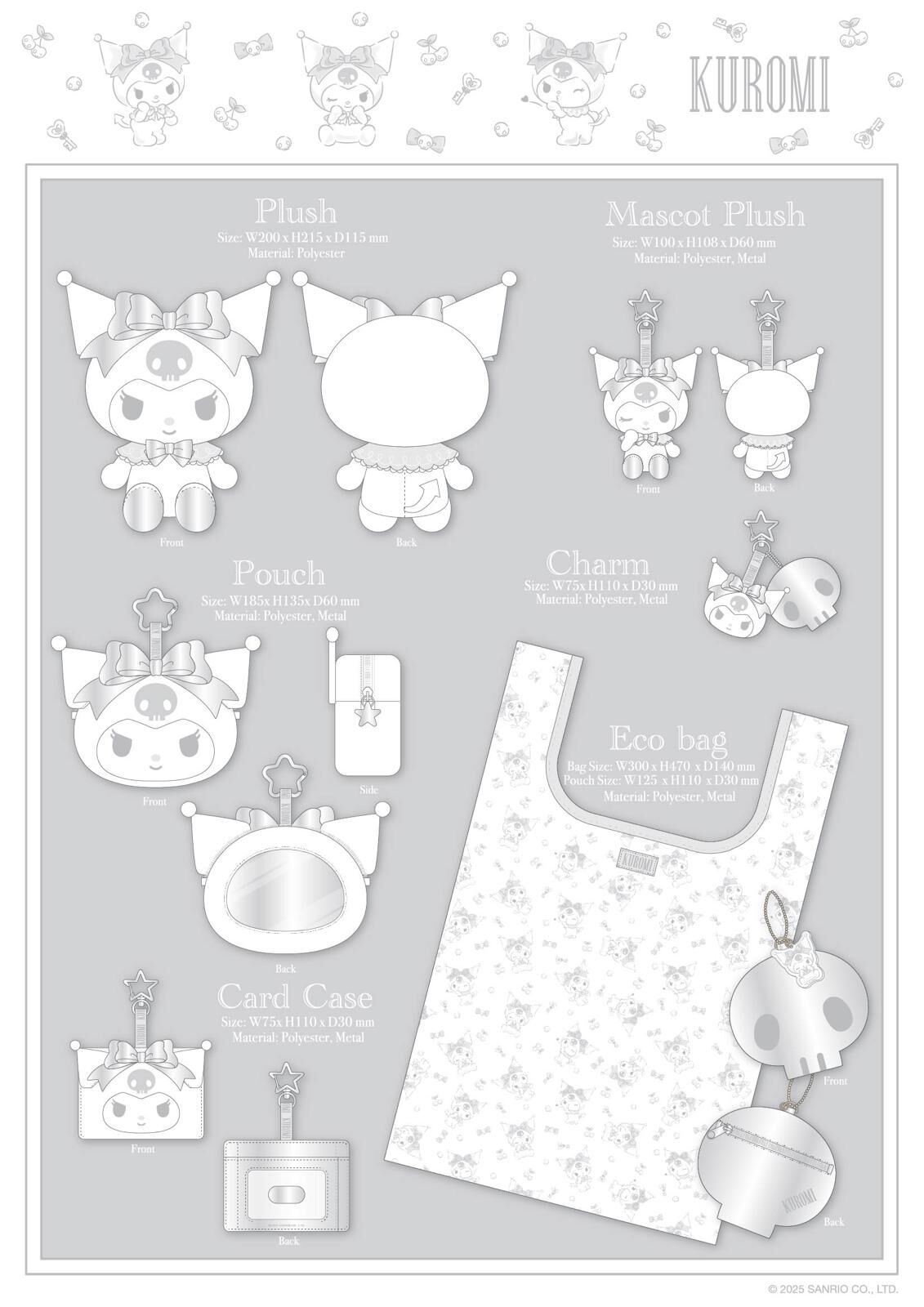 Global Sanrio Kuromi 銀白系列