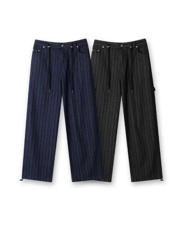 直紋可束腳鬆身褲 P3168