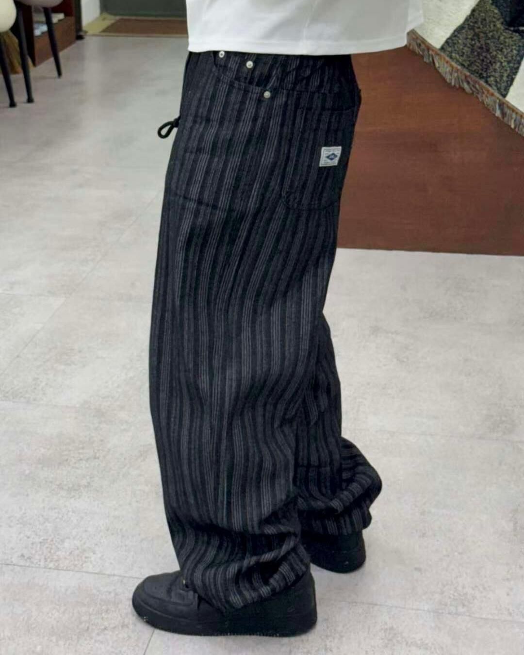 直紋可束腳鬆身褲 P3168