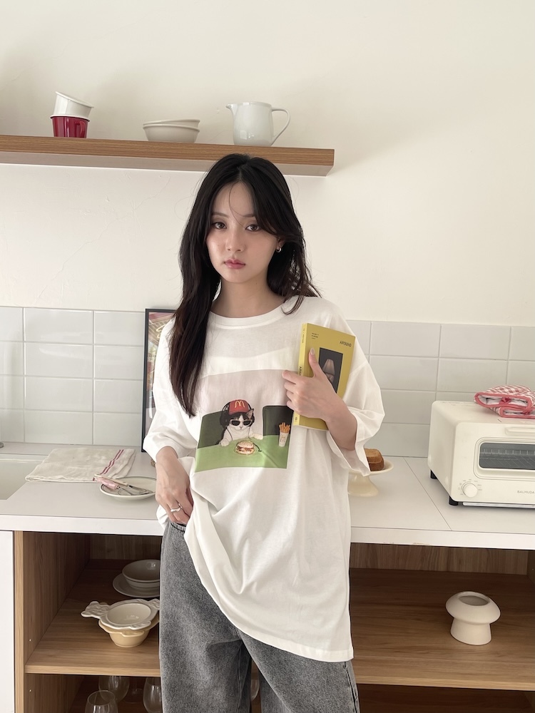 闆娘自留包色 麥當當貓咪T