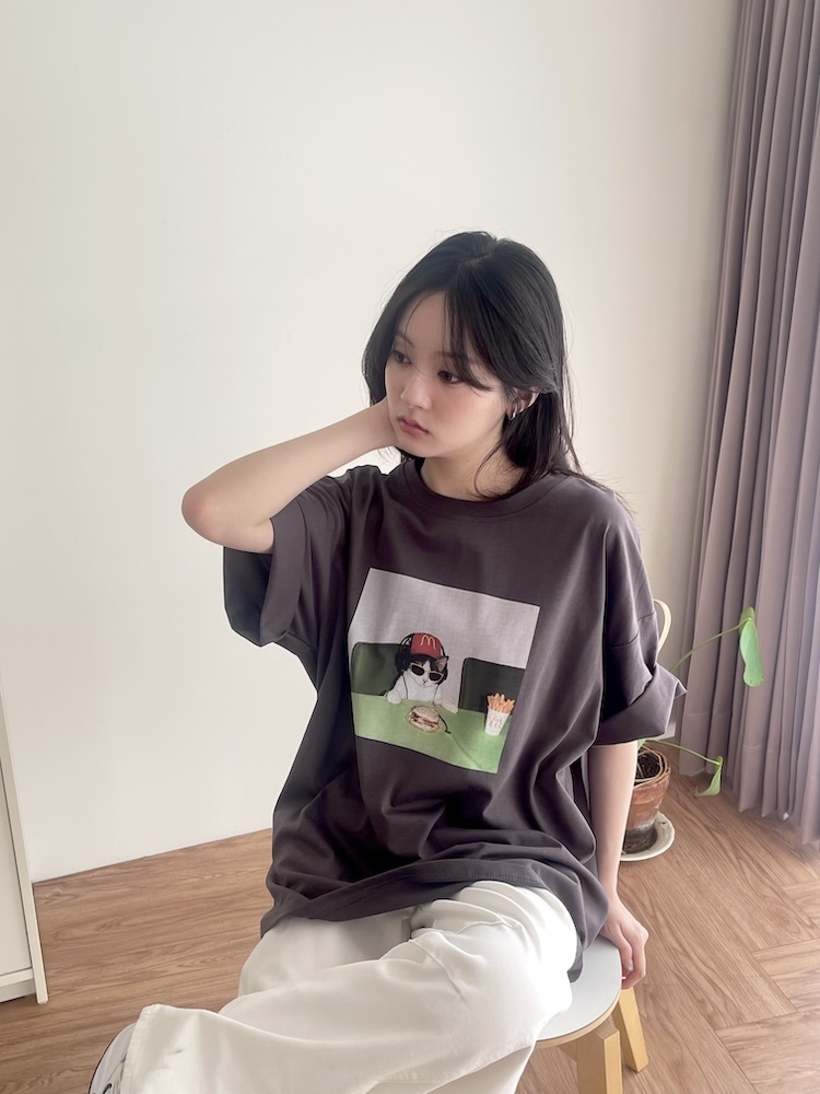 闆娘自留包色 麥當當貓咪T