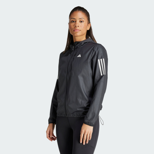 Adidas OTR B JKT IN1576 女 連帽 外套 風衣 運動 慢跑 路跑 訓練 反光 愛迪達 黑銀