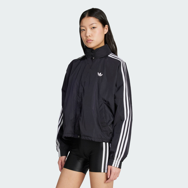 Adidas 愛迪達 3s Windbreaker JX1451 女 防風外套 立領外套 運動 休閒 黑 白 亞版
