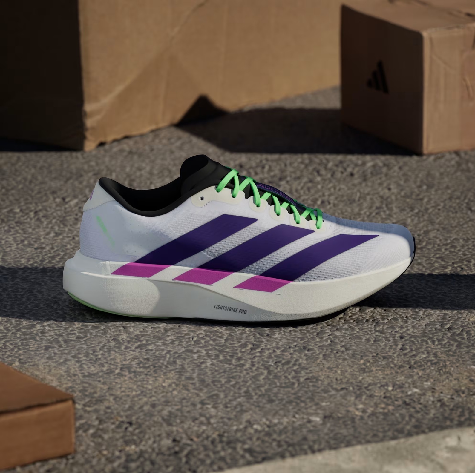 [預訂] Adidas Adizero EVO SL | Ｗhite Purple Lime JS4495