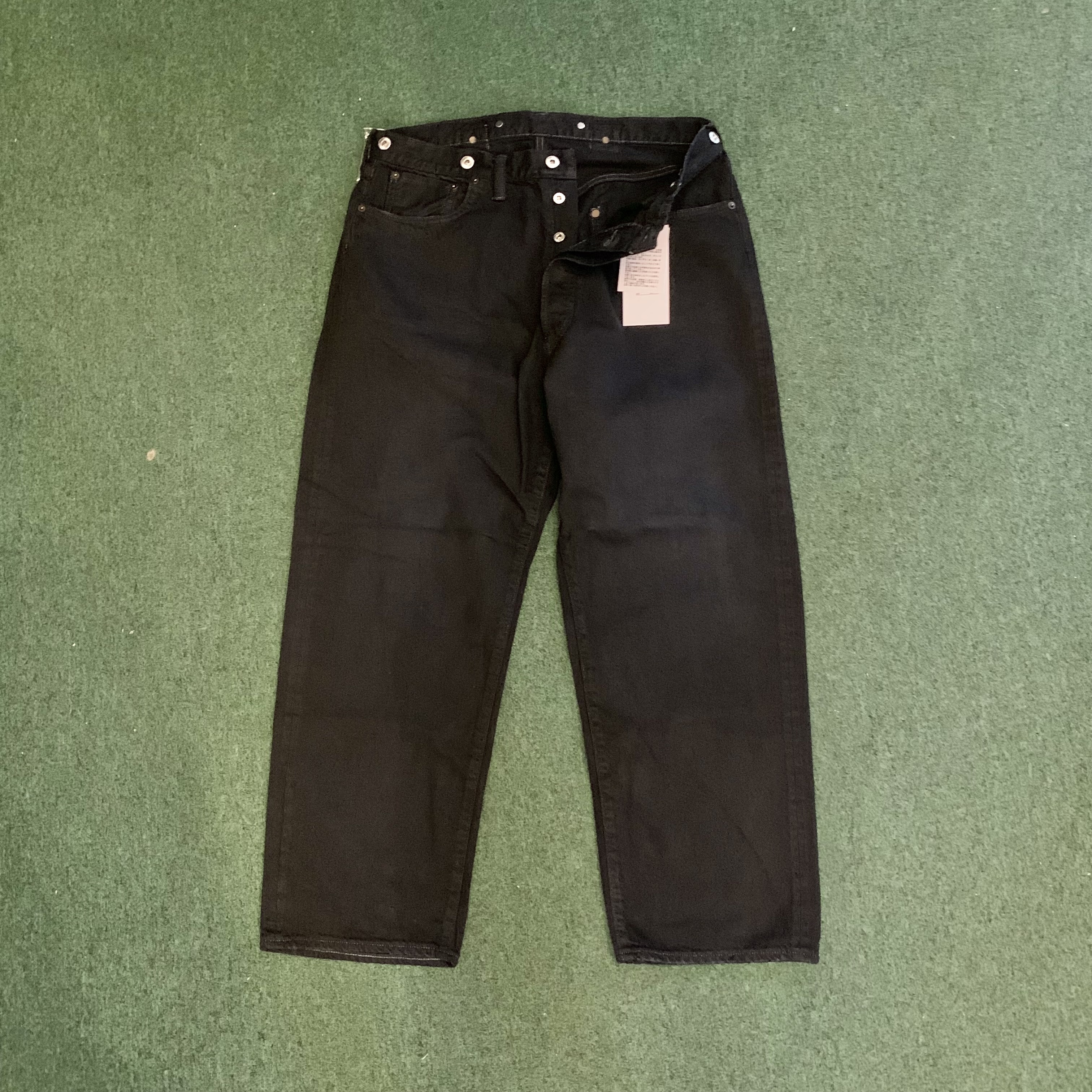 A.PRESSE 2025 A/W No.22 WASHED WIDE DENIM PANTS CUSTOM (25AAP-04-05) - BLACK SIZE 34