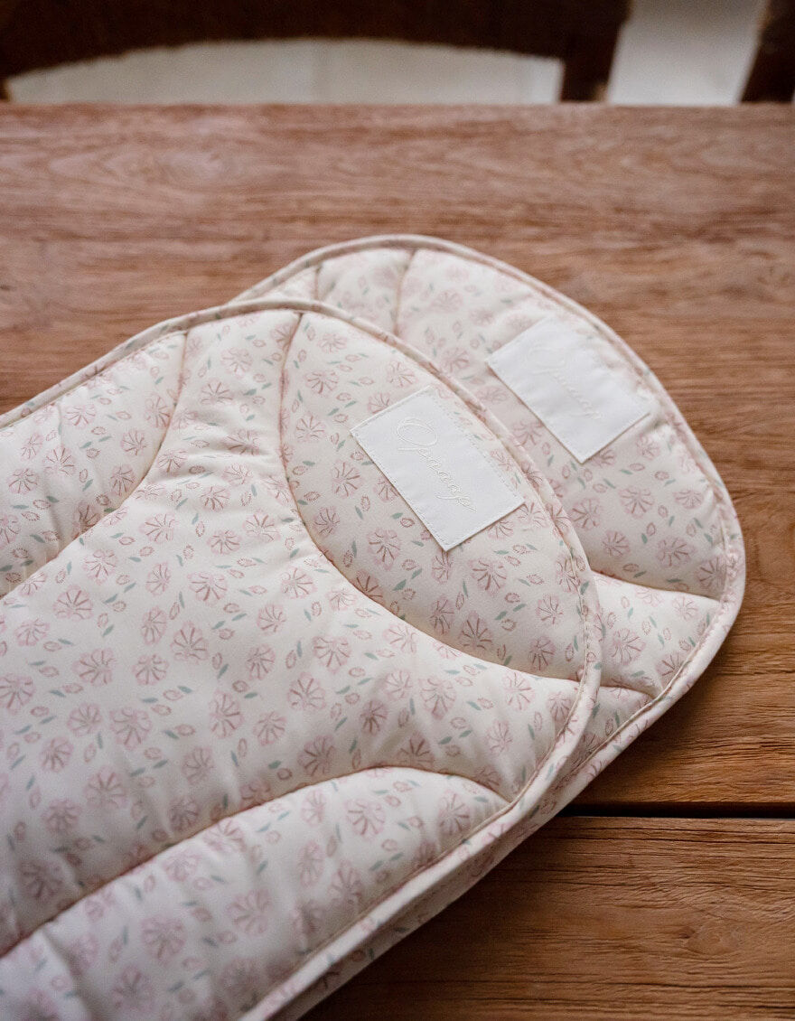 OPAAAP 粉紅小花泡芙推車底墊