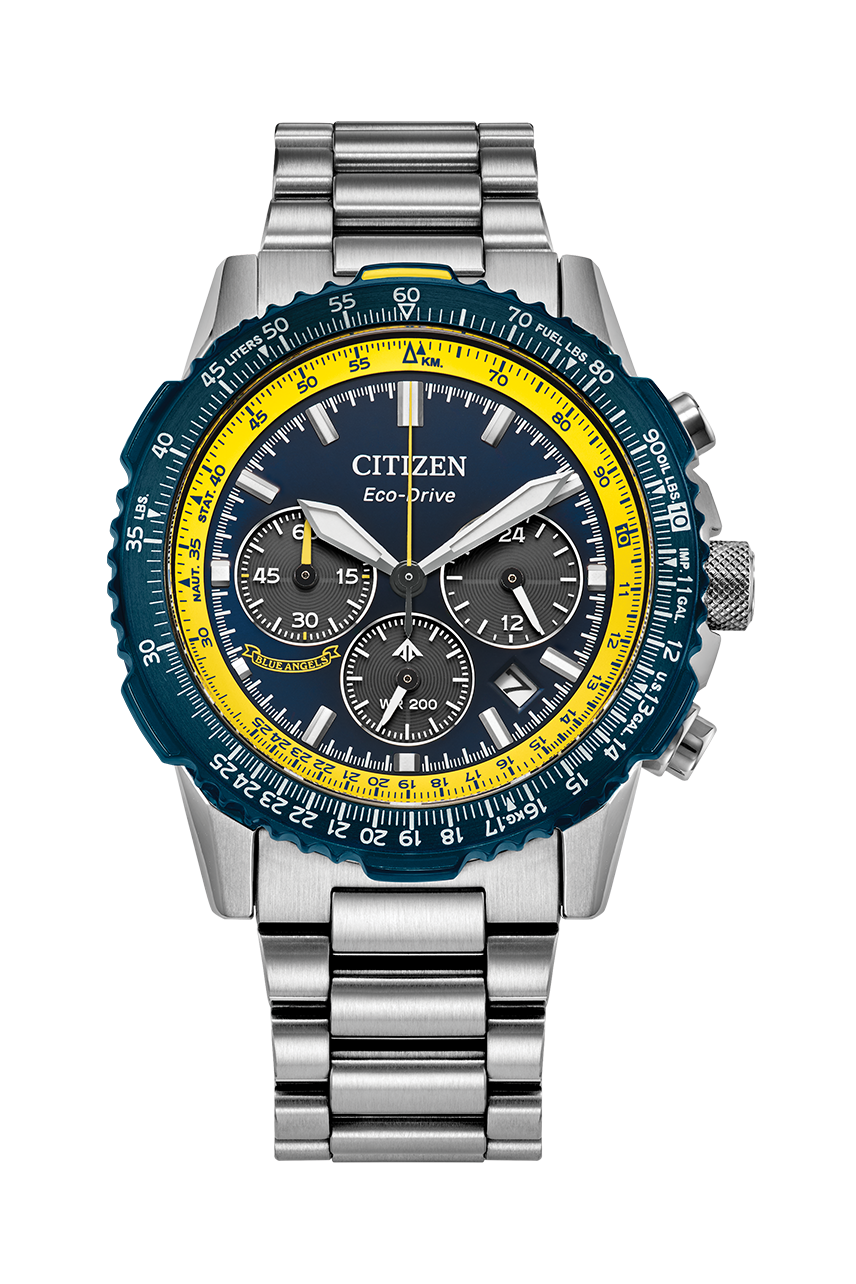 Citizen 星辰 Promaster Sky Navihawk Blue Angels Men's Solar Chronograph Watch CA4667-53L 40MM 200m Sapphire crystal steel strap Eco-Drive movement 藍寶石水晶鏡面 精鋼錶帶 光動能機芯 手錶