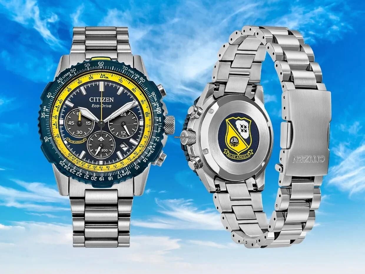 Citizen 星辰 Promaster Sky Navihawk Blue Angels Men's Solar Chronograph Watch CA4667-53L 40MM 200m Sapphire crystal steel strap Eco-Drive movement 藍寶石水晶鏡面 精鋼錶帶 光動能機芯 手錶