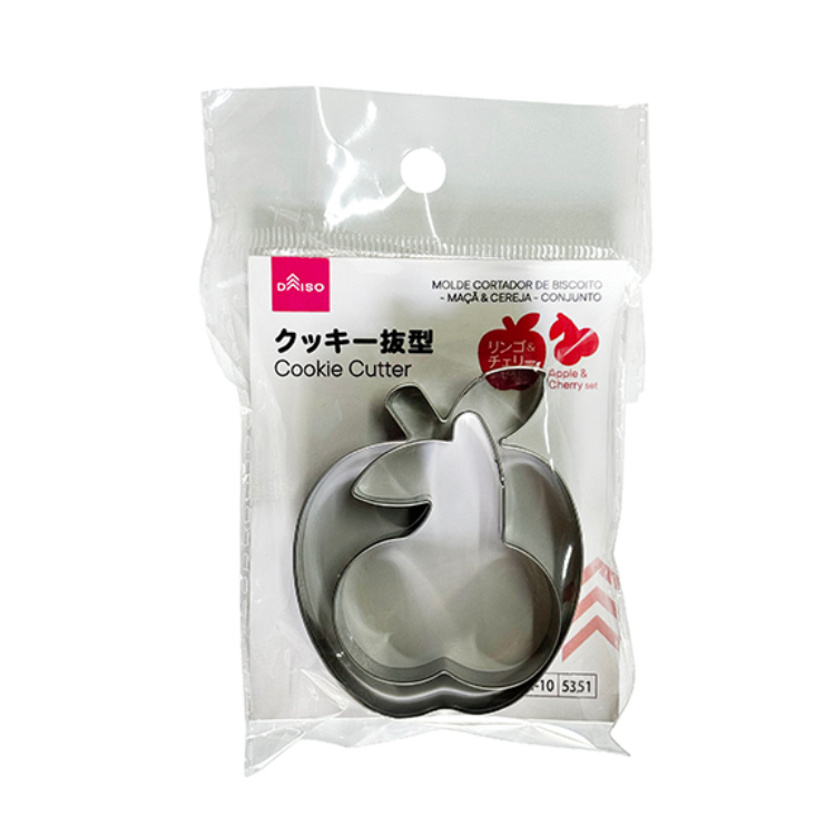 餅乾壓模/2入 蘋果6×7.7×2cm、櫻桃4.7×5.5×2cm