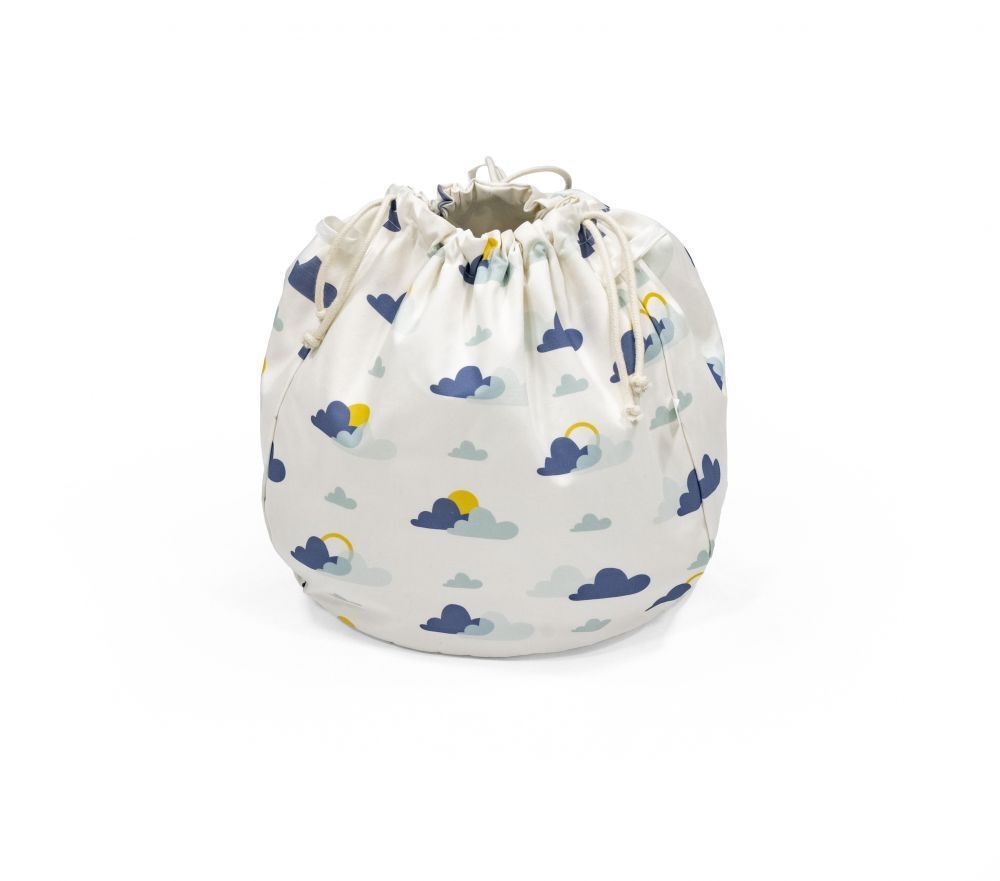 Stokke–MUTable 玩具收納袋,雲朵與太陽的圖案,柔和又帶有活潑的氣氛