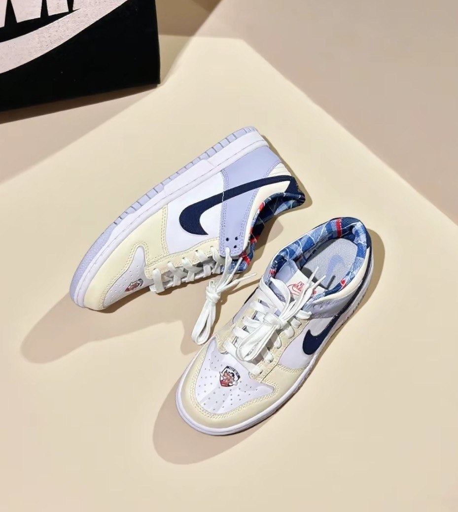 大童鞋 女生尺寸 NIKE DUNK LOW GS 'Just Do It' 米白淡紫 經典 拼接 休閒鞋【IH7343-141】