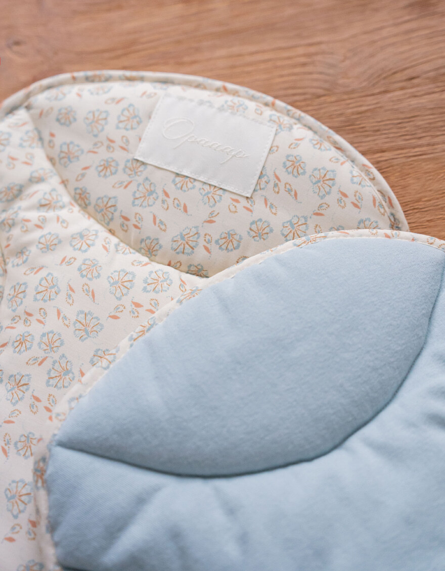 OPAAAP 淡藍小花泡芙推車底墊