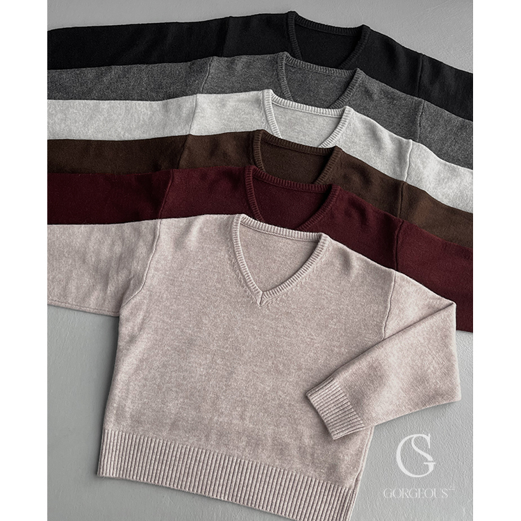 G3102 現貨「V領好搭針織衣」