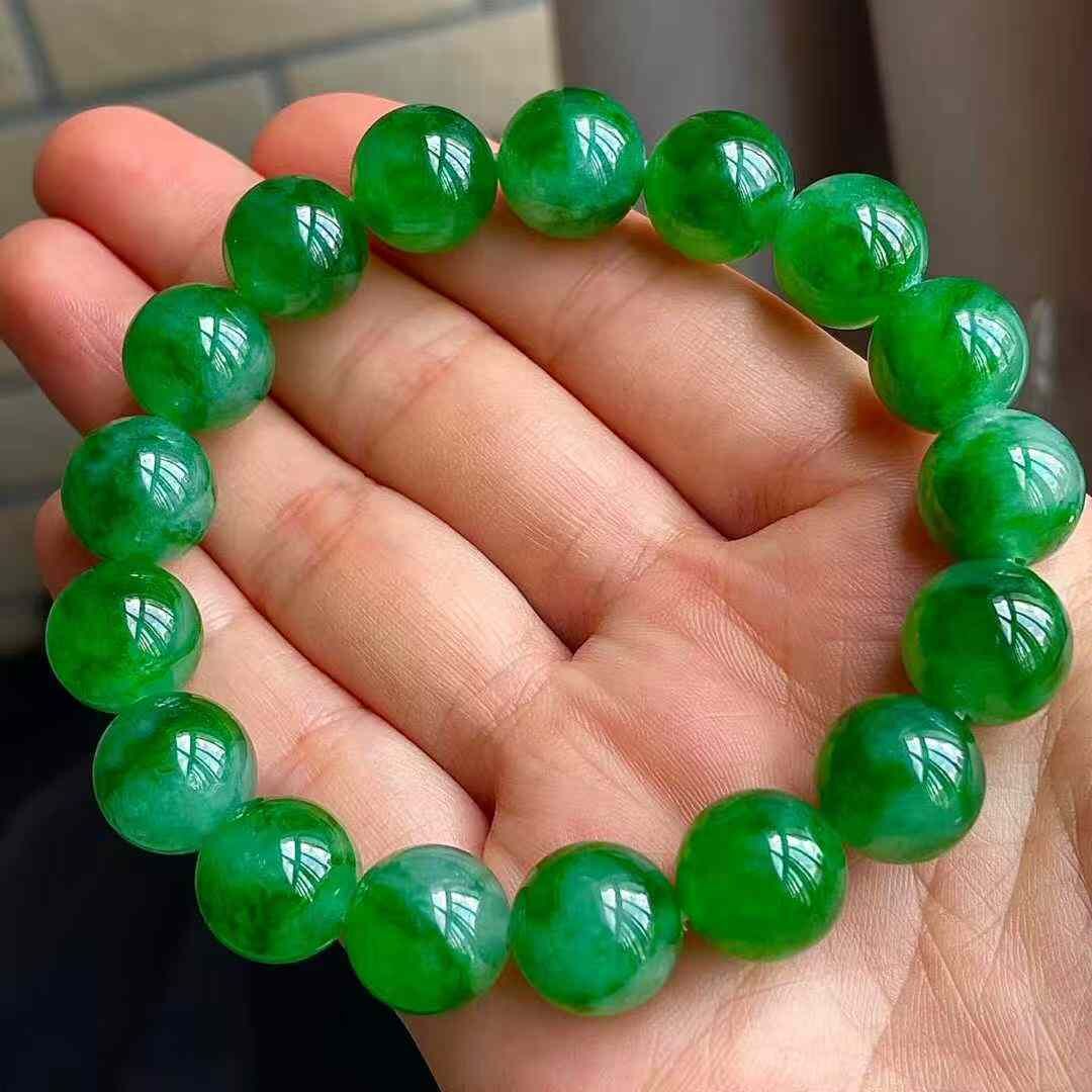 925560 翡翠冰辣綠手串 (12mm直徑)