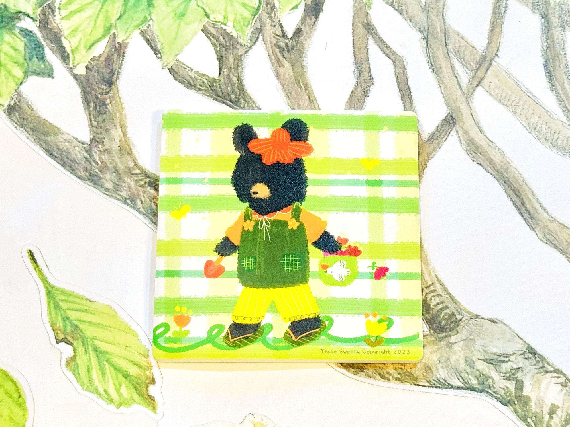 園藝熊陶瓷杯墊